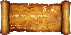 Brázay Adelaida névjegykártya